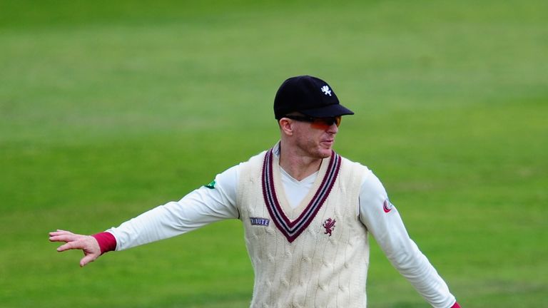 TAUNTON, UNITED KINGDOM - JULY 12: Chris Rogers of Somerset gives instructions during Day Three of the Specsavers County Championship Division One match be