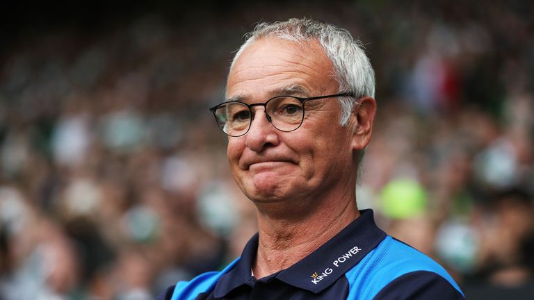 GLASGOW, SCOTLAND - JULY 23: Leicester City manager Claudio Raneri looks on during the Pre Seanon Friendly match between Cetlic and Leicester City at Celti