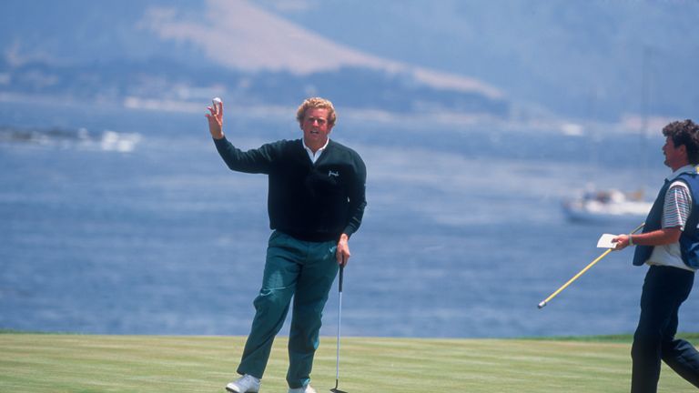 Colin Montgomerie at the 1992 US Open at Pebble Beach, California.