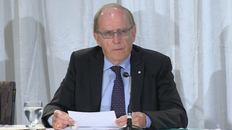 Professor Richard McLaren delivers WADA report on alleged Russian doping