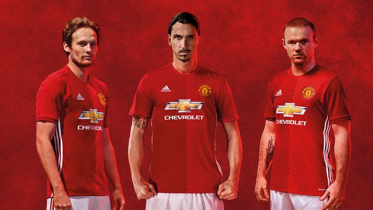 Manchester United Launch New Adidas Home Kit For 2016 17 Football News Sky Sports