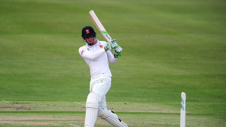 Dan Lawrence of Essex bats on day two against Gloucestershire