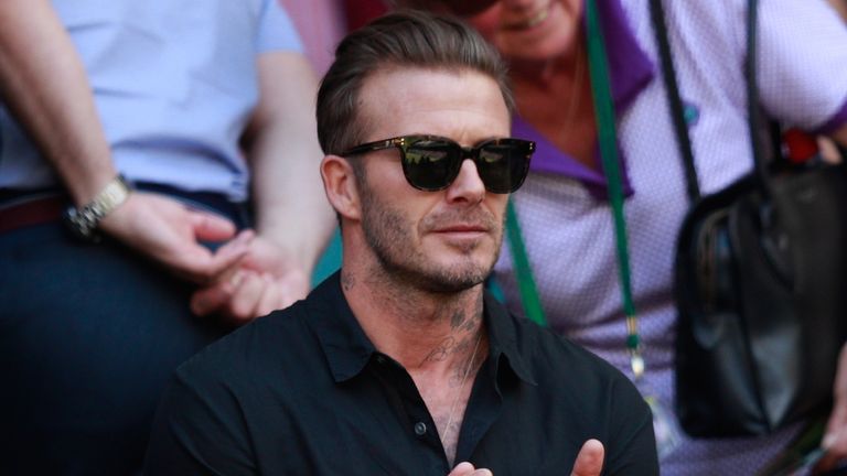 There were plenty of celebrities on Centre Court including David Beckham