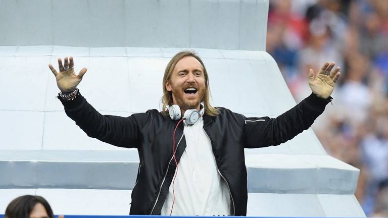 David Guetta performs during closing ceremony prior to the Euro 2016 Final between Portugal and France