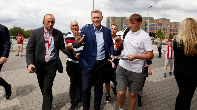 David Moyes of Sunderland arrives prior to a Pre-Season Friendly match between Rotherham United and Sunderland at AES