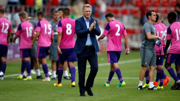 Sunderland manager, David Moyes waves to the fans after a Pre-Season Friendly match