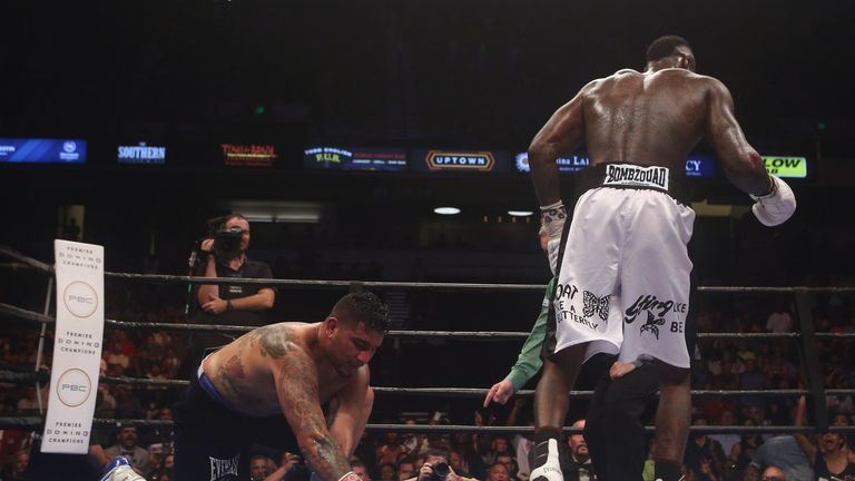 Deontay Wilder felled Chris Arreola in the fourth round