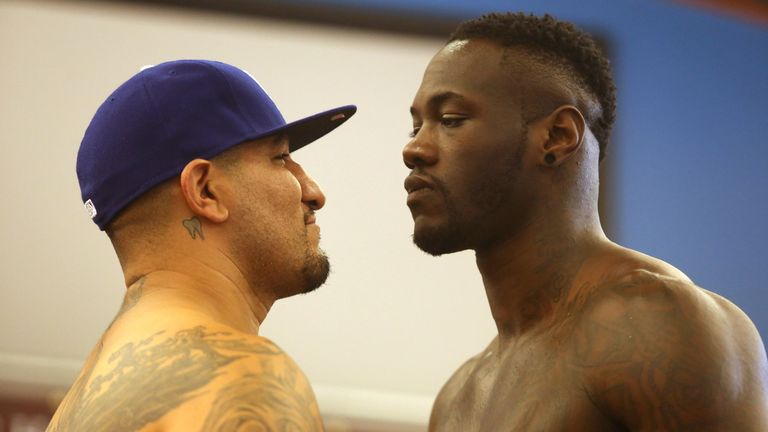 Chris Arreola and WBC World Heavyweight Champion Deontay Wilder