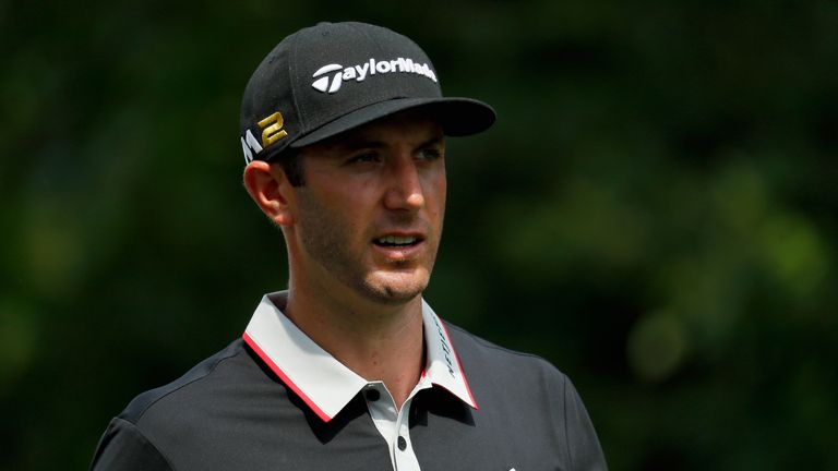 Dustin Johnson faces a struggle just to make the cut after firing a 77
