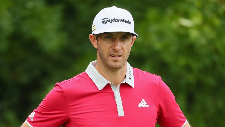 Dustin Johnson during the second round of the 2016 PGA Championship at Baltusrol