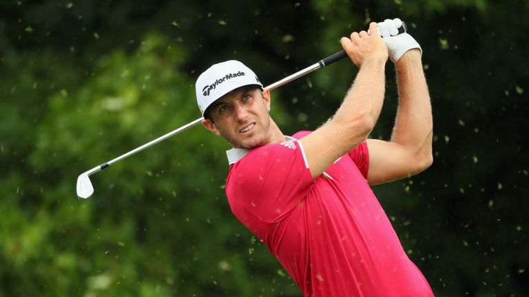 Dustin Johnson during the second round of the 2016 PGA Championship at Baltusrol