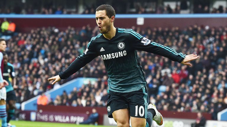 Eden Hazard was on top form as Chelsea won the title in 2015