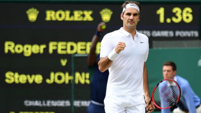 Roger Federer si qualifica per i quarti di finale di Wimbledon (Getty)