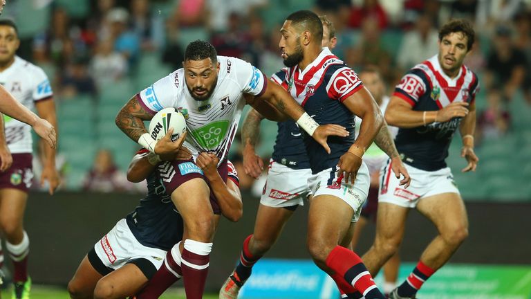  Feleti Mateo in action for the  Manly Sea Eagles 