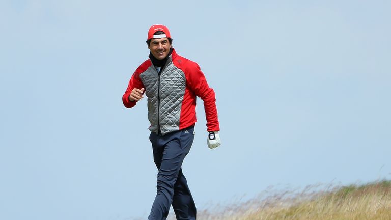 INVERNESS, SCOTLAND - JULY 07:  Felipe Aguilar of Chile walks down the 18th hole during the first round of the AAM Scottish Open at Castle Stuart Golf Link