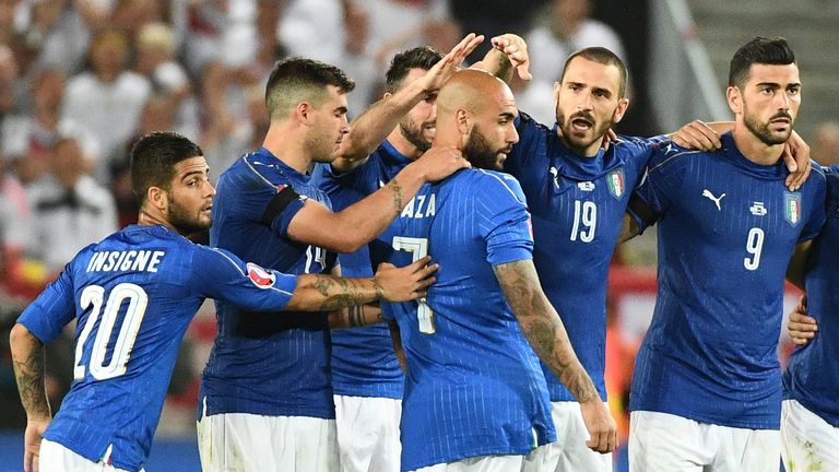 Simone Zaza is consoled after missing a spot-kick 