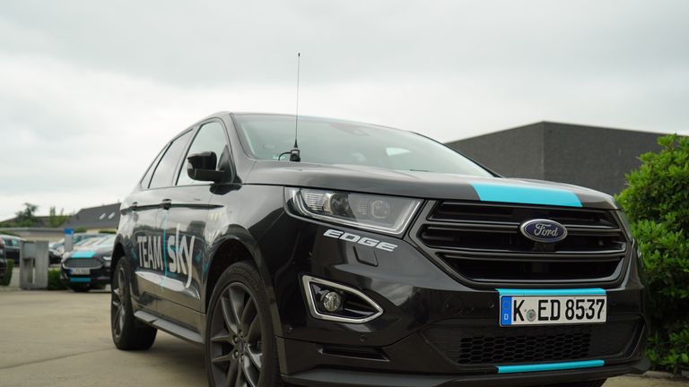                                Team Sky's Ford Edge at their Service Course