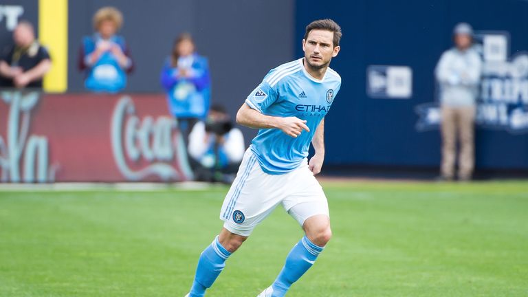 NEW YORK, NY - MAY 21:  Midfielder Frank Lampard #8 of New York City FC enters the match for the first time this season during the match vs New York Red Bu