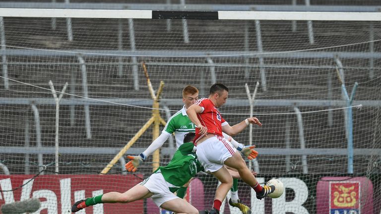 Paul Kerrigan scores Cork's second goal against Limerick