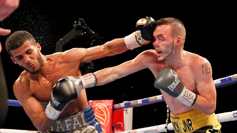 LEEDS RUMBLE.FIRST DIRECT ARENS.,LEEDS.PIC;LAWRENCE LUSTIG.WBC INTERNATIONAL BANTAMWEIGHT TITLE.RYAN BURNETT V CESAR RAMIREZ