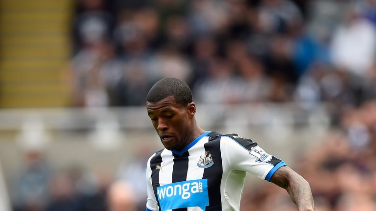 NEWCASTLE UPON TYNE, ENGLAND - MAY 15:  Georginio Wijnaldum of Newcastle United in action during the Premier League match between Newcastle United and Tott
