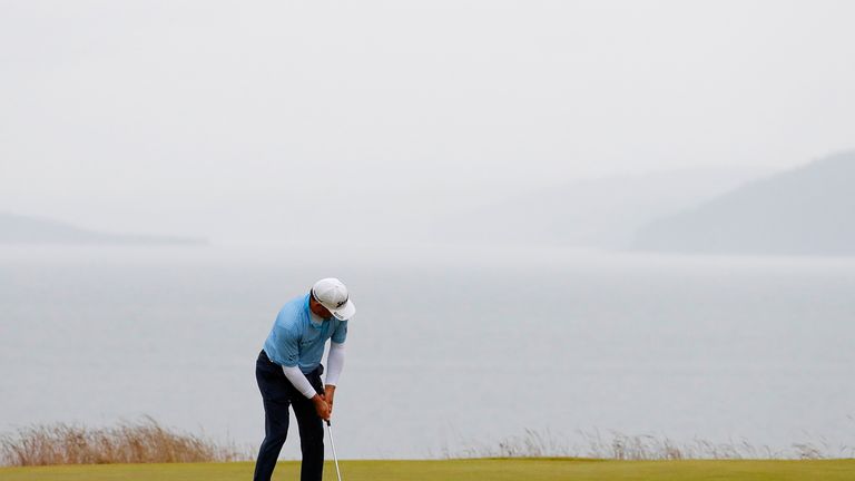 INVERNESS, SCOTLAND - JULY 09:  Graeme McDowell of Northern Ireland putts on the 18th hole during the third round of the AAM Scottish Open at Castle Stuart