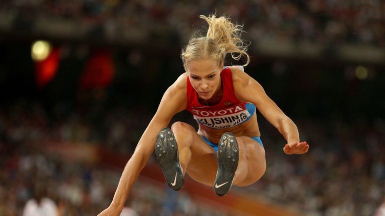 BEIJING, CHINA - AUGUST 28:  Darya Klishina of Russia competes in the Women's Long Jump final during day seven of the 15th IAAF World Athletics Championshi