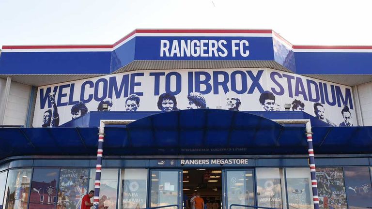 A general view of the Ibrox stadium megastore