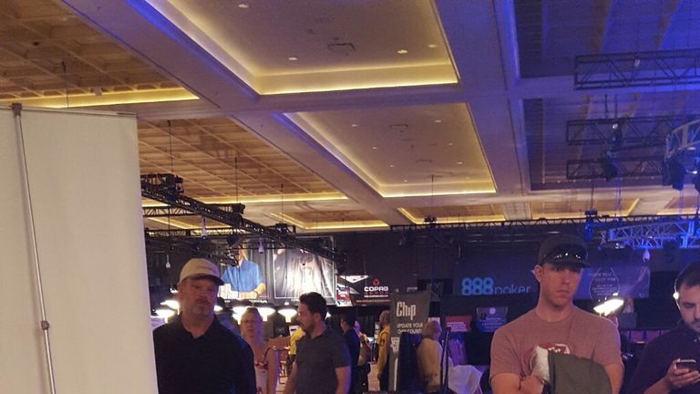 James Akenhead playing the $3,000 NLHE event at the 2016 World Series of Poker