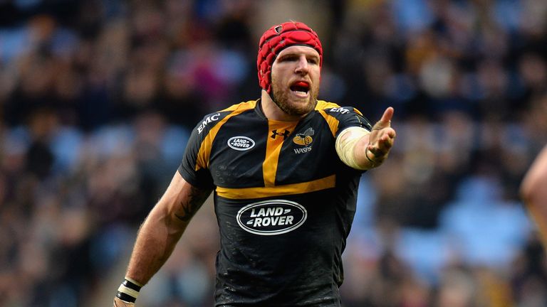 COVENTRY, ENGLAND - JANUARY 23:  James Haskell of Wasps during the European Rugby Champions Cup match between Wasps and Leinster Rugby at Ricoh Arena on Ja