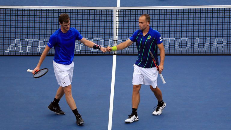 Jamie Murray (left) and Bruno Soares lost in the Toronto final