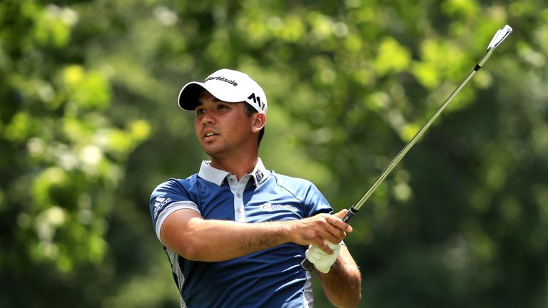 Jason Day of Australia hits off the fifth tee during the second round of the World Golf Championships - Bridgestone Invitational at Firestone