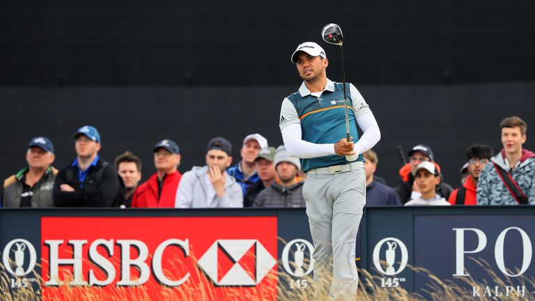 Jason Day of Australia tees off on the 15th hole during the final round on day four of the 145th Open Championship