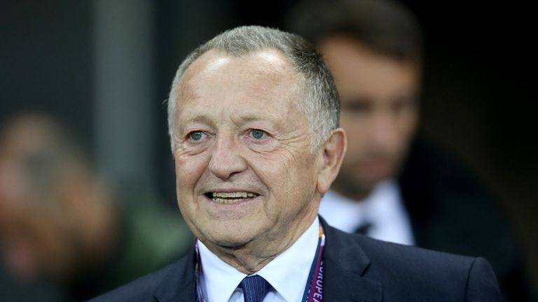 Olympique Lyonnais's president Jean-Michel Aulas