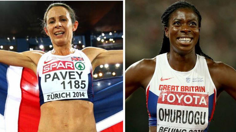 Jo Pavey and Christine Ohuruogo