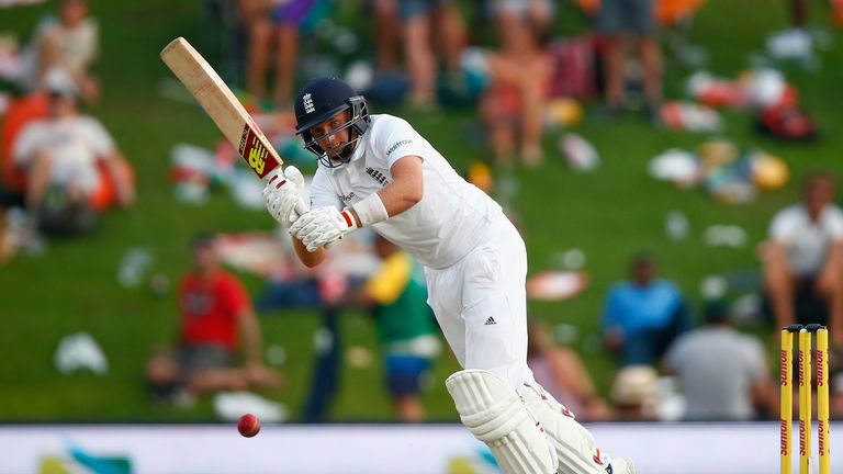 Joe Root of England bats during day two of the 4th Test at Supersport Park on January 23, 2016 in Centurion