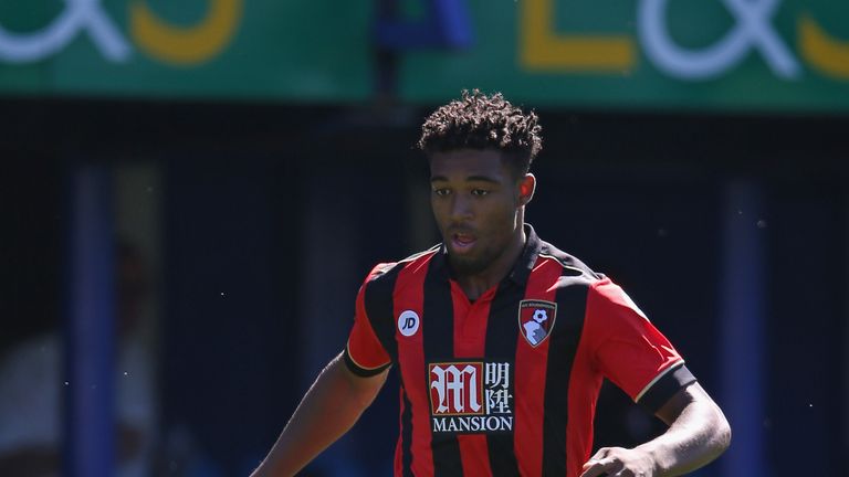 Jordan Ibe in action for Bournemouth during a pre-season match against Portsmouth