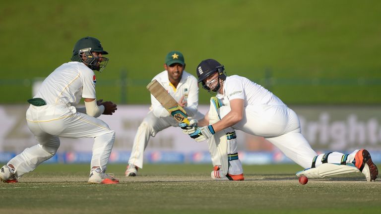 Jos Buttler of England bats during day four of the 1st Test between Pakistan and England