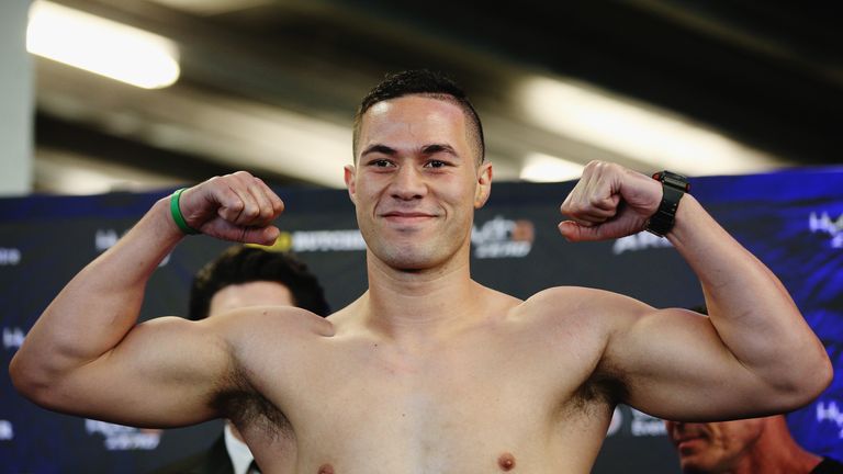 AUCKLAND, NEW ZEALAND - JULY 04:  Joseph Parker poses during the official weigh in ahead of tomorrow night's heavyweight bout between Brian Minto and Josep