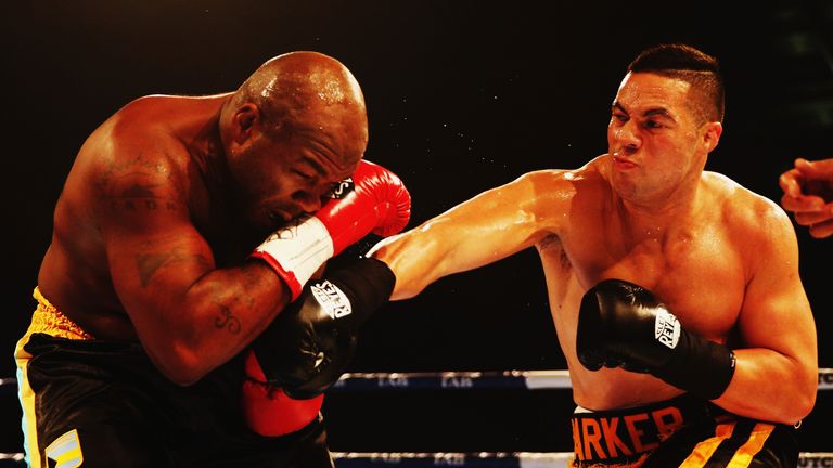 AUCKLAND, NEW ZEALAND - OCTOBER 16: Joseph Parker fights Sherman Williams during the Heavyweight title bout between Joseph Parker and Sherman Williams at T