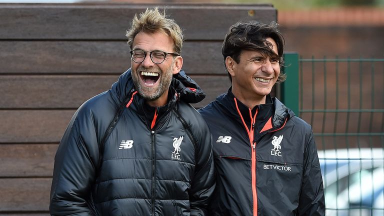 Jurgen Klopp manager of Liverpool and Zeljko Buvac fi