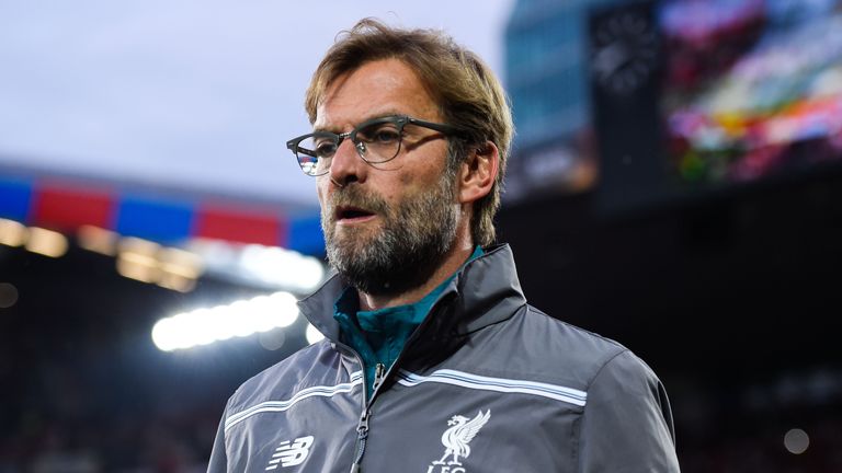 Manager of Liverpool Jurgen Klopp walks onto the pitch prior to the UEFA Europa League Final matach between Liverpool and Sevilla