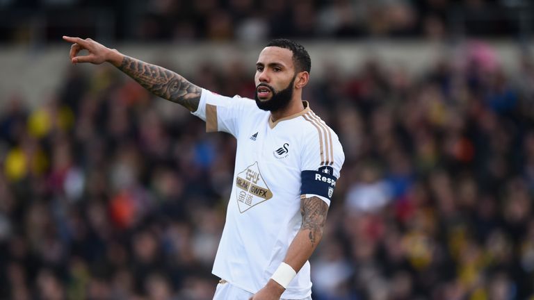 OXFORD, ENGLAND - JANUARY 10:  Kyle Bartley of Swansea in action during The Emirates FA Cup Third Round match between Oxford United and Swansea City at Kas