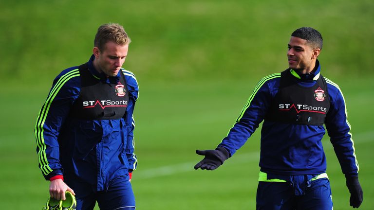 Sunderland's Lee Cattermole and Liam Bridcutt are pictured wearing STATSport vests