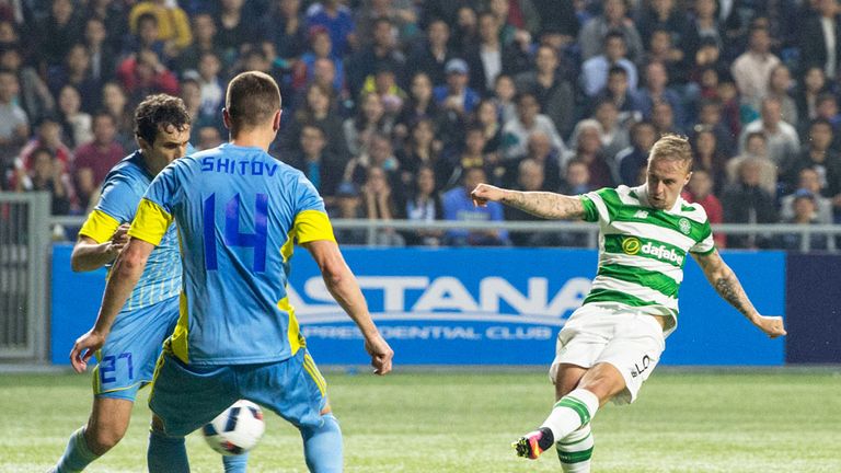 Leigh Griffths scores for Celtic in Astana in the 1-1 draw