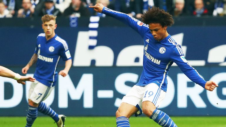 Schalke winger Leroy Sane (R) will not be joining Bayern Munich