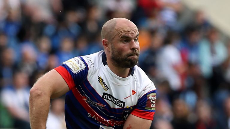 NEWCASTLE UPON TYNE, ENGLAND - MAY 22: Liam Finn of Wakefield Wildcats during the First Utility Super League match between Wakefield Wildcats and Catalans 