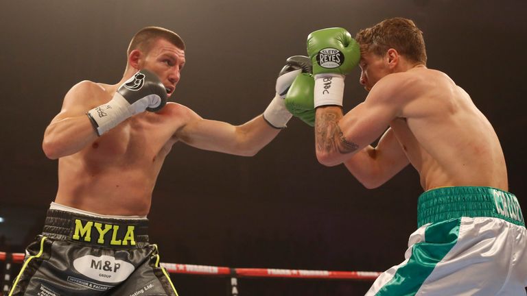 Liam Williams clashes with Gary Corcoran (R)