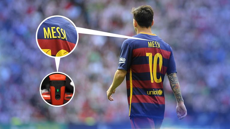Barcelona's Lionel Messi wore a Viper pod during the opening weeks of last season