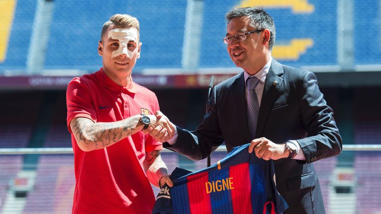 Lucas Digne has also completed a move to Barcelona 
